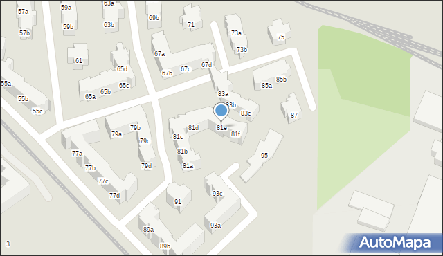 Poznań, Katowicka, 81e, mapa Poznania