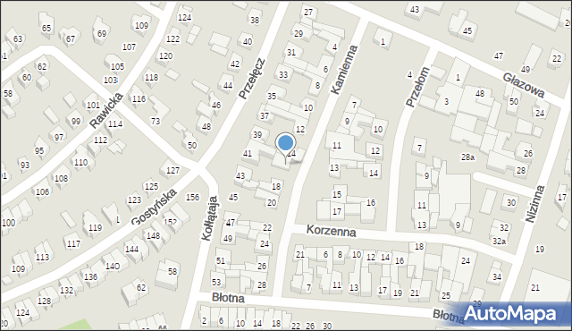 Poznań, Kamienna, 16, mapa Poznania