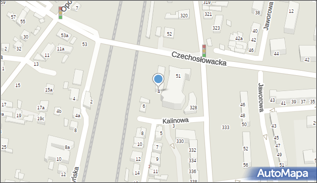 Poznań, Kalinowa, 4, mapa Poznania