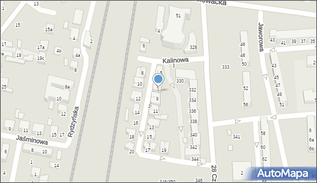 Poznań, Kalinowa, 7a, mapa Poznania