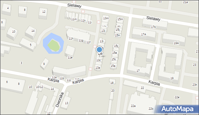 Poznań, Karpia, 13d, mapa Poznania