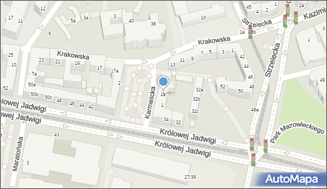 Poznań, Karmelicka, 1a, mapa Poznania