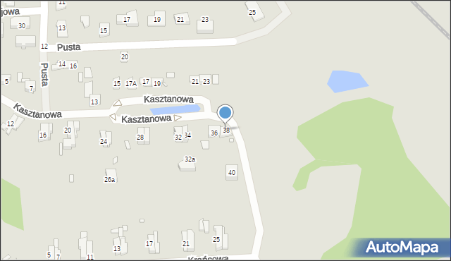 Prabuty, Kasztanowa, 38, mapa Prabuty