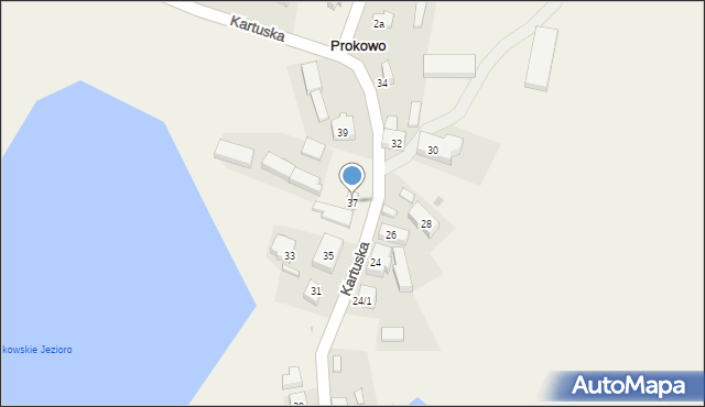 Prokowo, Kartuska, 37, mapa Prokowo