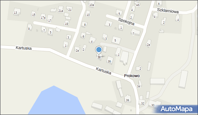 Prokowo, Kartuska, 38, mapa Prokowo