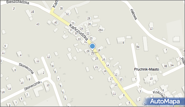 Pruchnik, Kańczudzka, 23, mapa Pruchnik