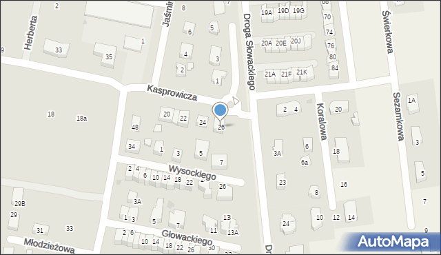 Pruszcz Gdański, Kasprowicza Jana, 26, mapa Pruszcz Gdański