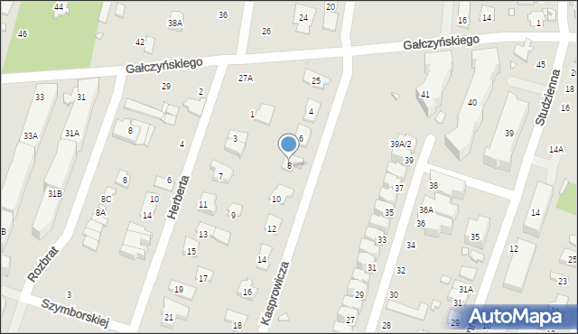 Pruszków, Kasprowicza Jana, 8, mapa Pruszków