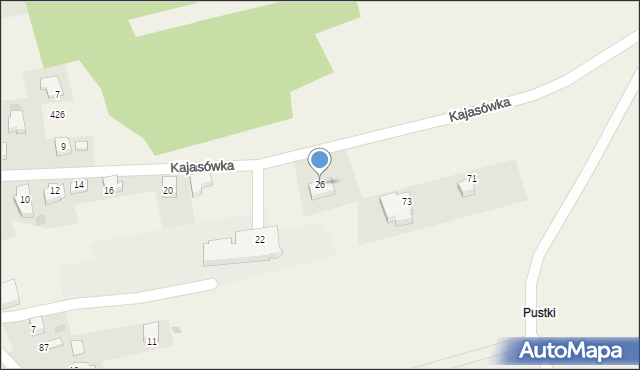 Przeginia Duchowna, Kajasówka, 26, mapa Przeginia Duchowna