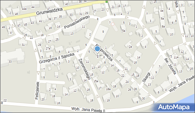 Przemyśl, Kasprowicza Jana, 4, mapa Przemyśla