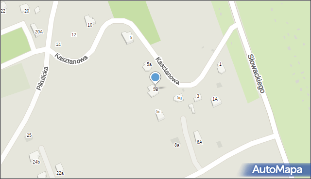 Przemyśl, Kasztanowa, 5B, mapa Przemyśla