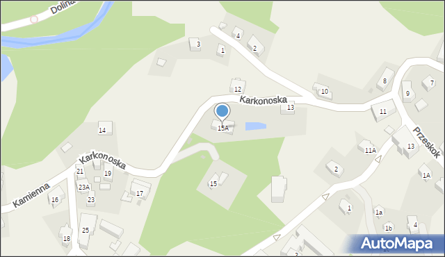 Przesieka, Karkonoska, 15A, mapa Przesieka