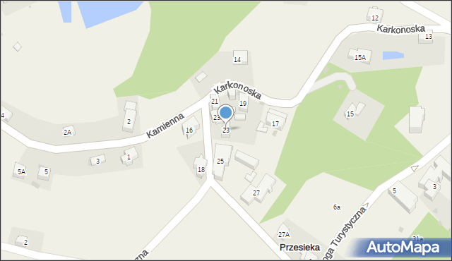 Przesieka, Karkonoska, 23, mapa Przesieka