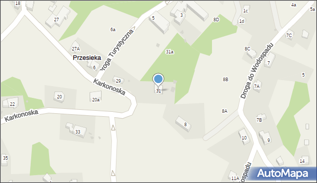 Przesieka, Karkonoska, 31, mapa Przesieka