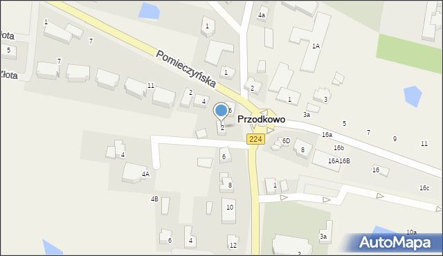 Przodkowo, Kartuska, 2, mapa Przodkowo