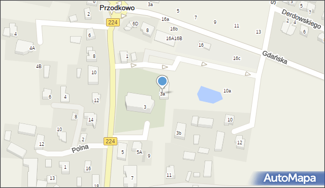 Przodkowo, Kartuska, 3a, mapa Przodkowo