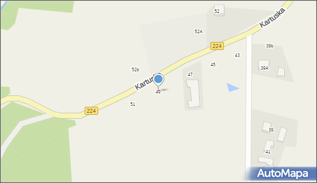 Przodkowo, Kartuska, 49, mapa Przodkowo