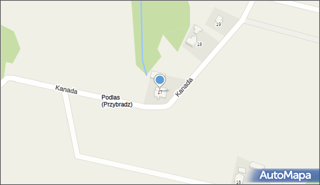 Przybradz, Kanada, 17, mapa Przybradz