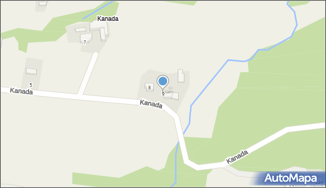 Przybradz, Kanada, 9, mapa Przybradz