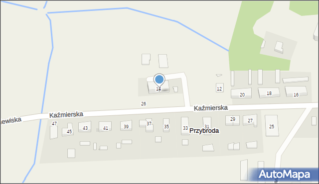 Przybroda, Kaźmierska, 24, mapa Przybroda