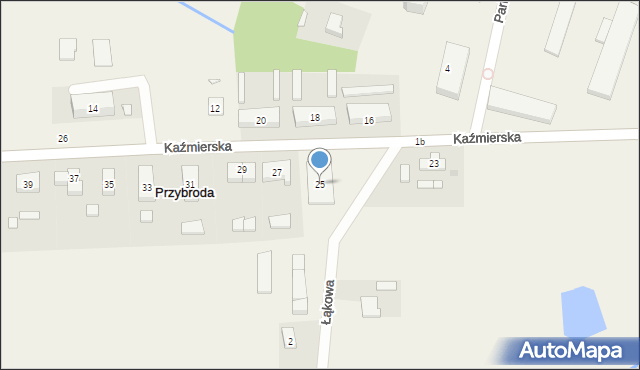 Przybroda, Kaźmierska, 25, mapa Przybroda