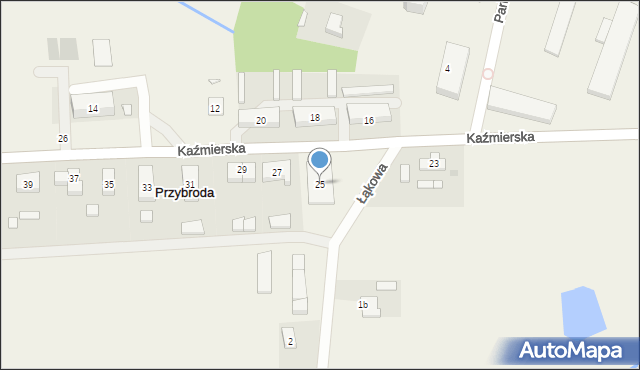 Przybroda, Kaźmierska, 25, mapa Przybroda