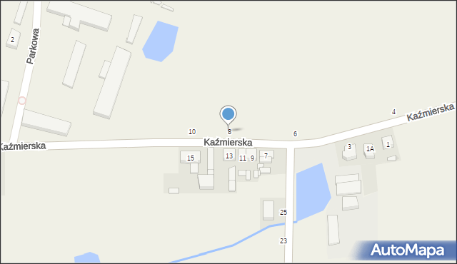 Przybroda, Kaźmierska, 8, mapa Przybroda