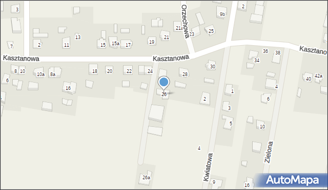 Przygodzice, Kasztanowa, 26, mapa Przygodzice