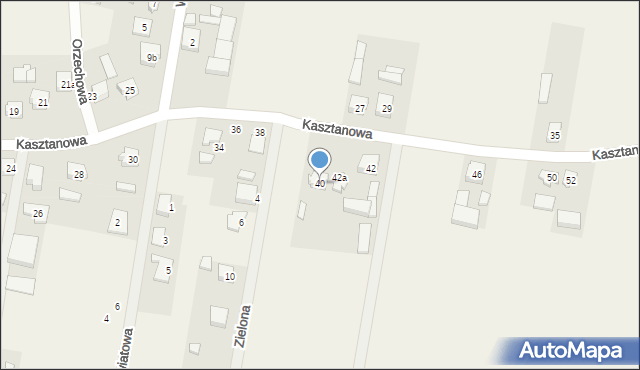 Przygodzice, Kasztanowa, 40, mapa Przygodzice