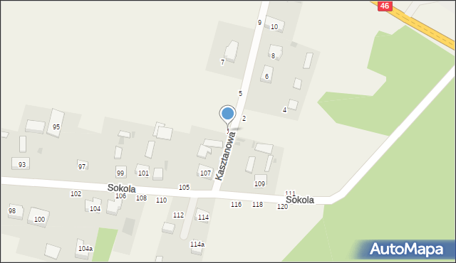 Przymiłowice, Kasztanowa, 1, mapa Przymiłowice