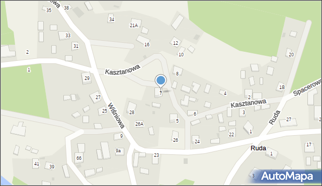 Przyszów, Kasztanowa, 7, mapa Przyszów