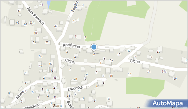 Psary, Kamienna, 6, mapa Psary