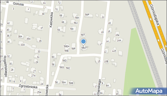 Pszczyna, Katowicka, 56w, mapa Pszczyny
