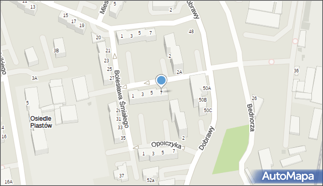 Pszczyna, Kazimierza Odnowiciela, 7, mapa Pszczyny