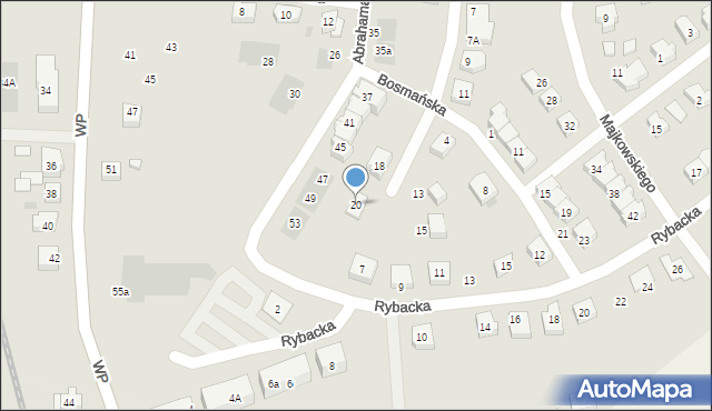 Puck, Kapitańska, 20, mapa Puck