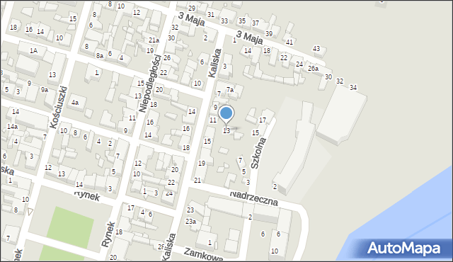 Pyzdry, Kaliska, 13, mapa Pyzdry