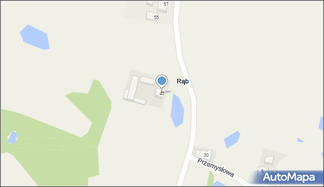 Rąb, Kaszubska, 45, mapa Rąb