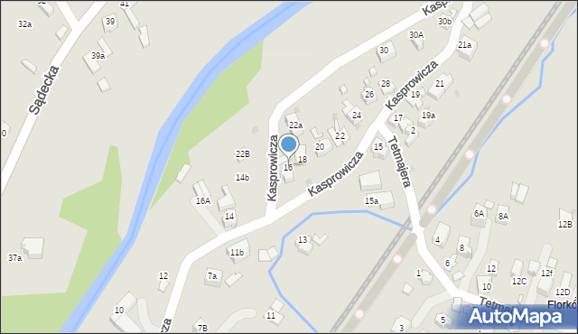 Rabka-Zdrój, Kasprowicza Jana, 16, mapa Rabka-Zdrój