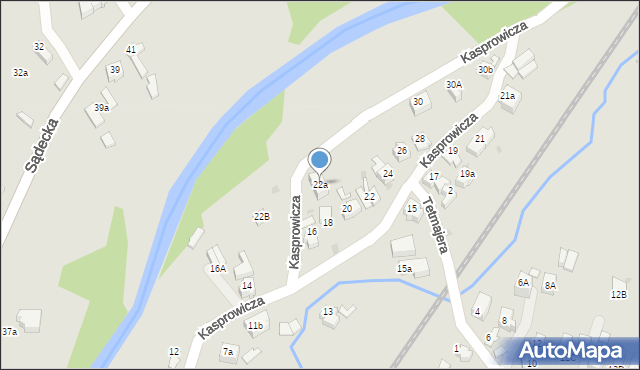 Rabka-Zdrój, Kasprowicza Jana, 22a, mapa Rabka-Zdrój