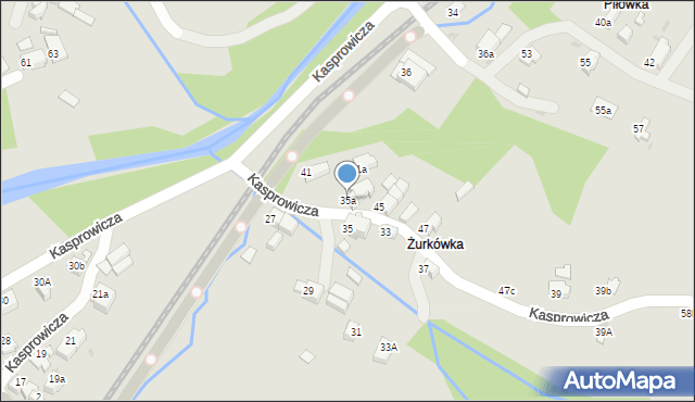 Rabka-Zdrój, Kasprowicza Jana, 35a, mapa Rabka-Zdrój