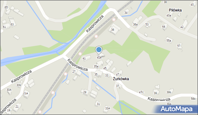 Rabka-Zdrój, Kasprowicza Jana, 41a, mapa Rabka-Zdrój