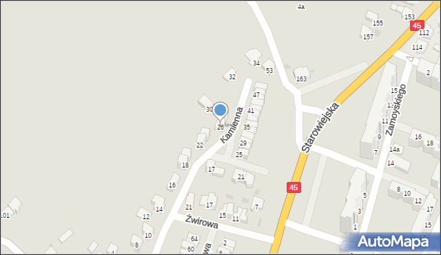 Racibórz, Kamienna, 26, mapa Racibórz