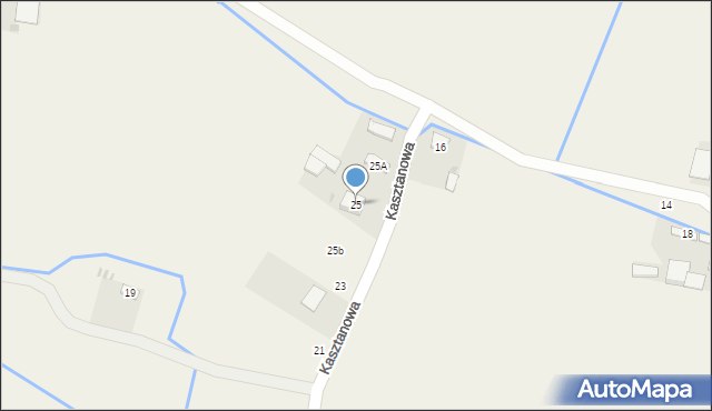 Radgoszcz, Kasztanowa, 25, mapa Radgoszcz