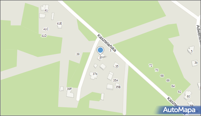 Radom, Kasztelańska, 37, mapa Radomia