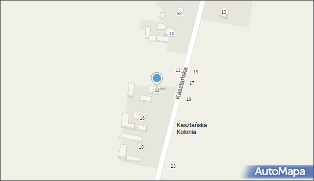 Radoszewice, Kasztańska, 14, mapa Radoszewice