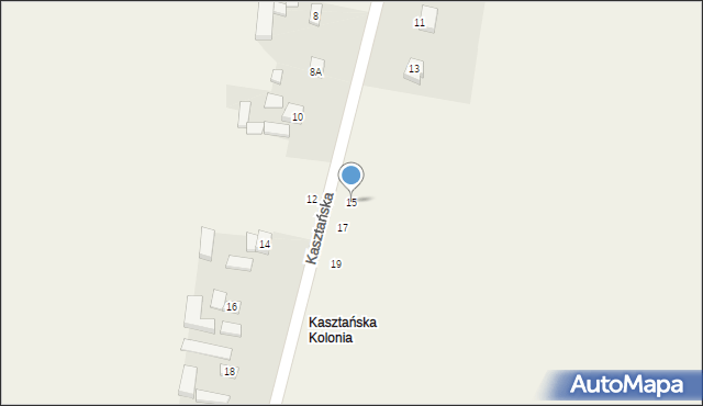 Radoszewice, Kasztańska, 15, mapa Radoszewice