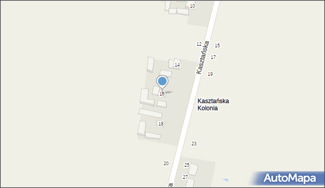 Radoszewice, Kasztańska, 16, mapa Radoszewice