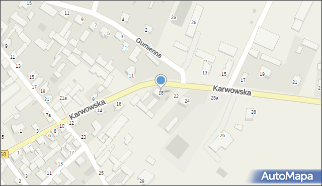 Radziłów, Karwowska, 18, mapa Radziłów