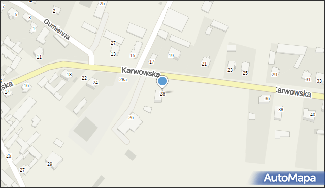 Radziłów, Karwowska, 28, mapa Radziłów