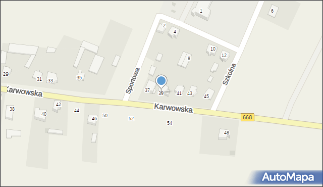 Radziłów, Karwowska, 39, mapa Radziłów